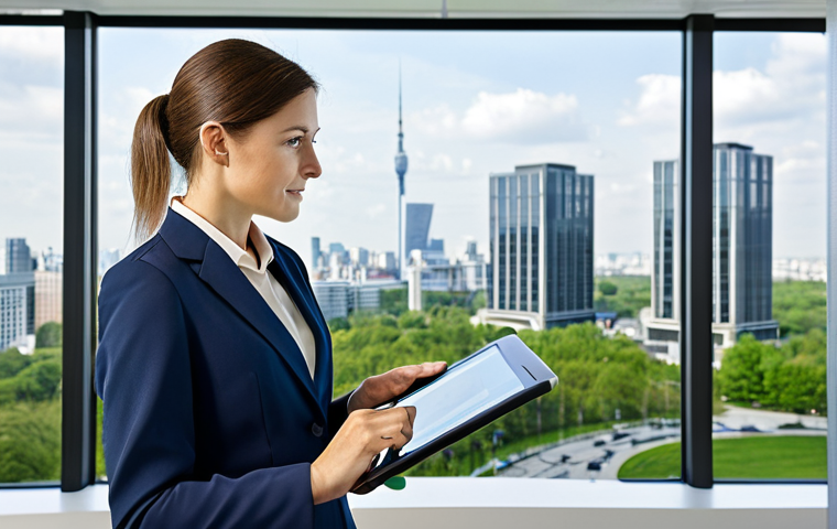 환경영향평가사 이직 준비 체크리스트 - Environmental Consultant**
"A professional environmental consultant, fully clothed in appropriate b...