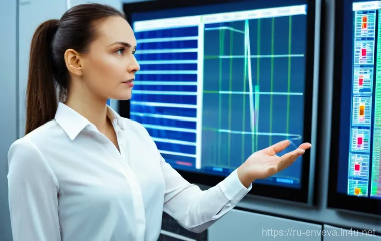 환경영향평가사 자격증의 필요성 - **Prompt:** A focused female environmental expert, around 30 years old with Eastern European feature...