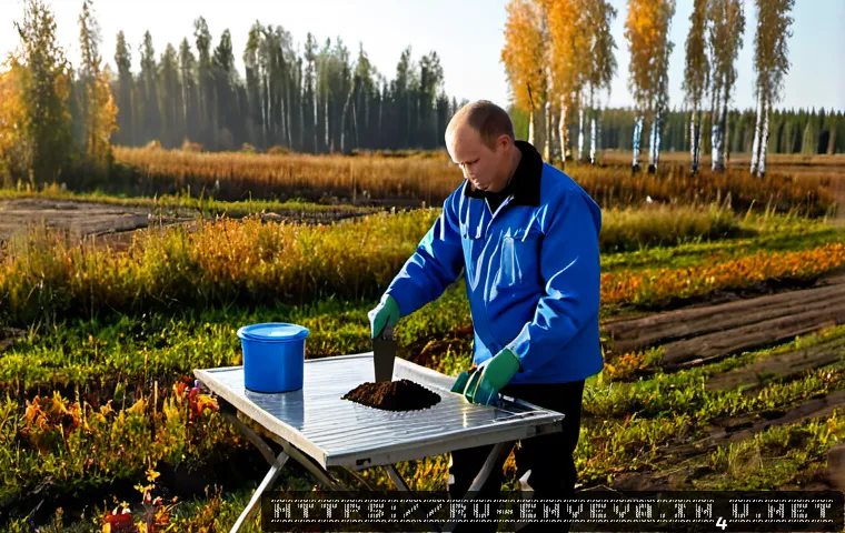 환경영향평가와 토양오염 조사 - Photorealistic environmental impact assessment scene in a Russian rural landscape, environmental sci...